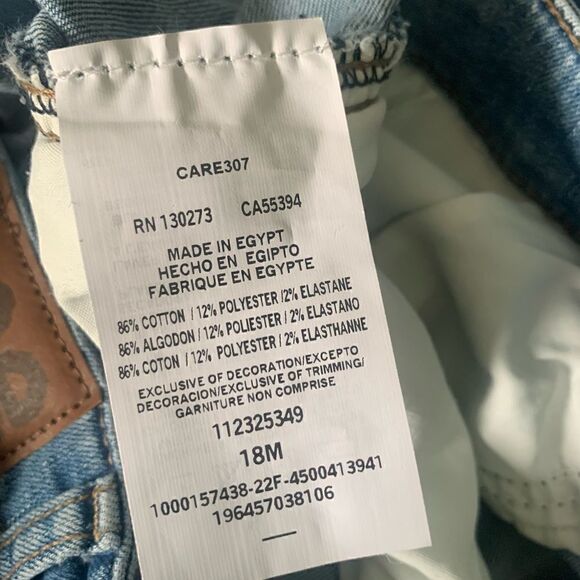 Lee Heritage Light Wash High-Rise Distressed Kick Flare Jeans Size 18M - Picture 12 of 12